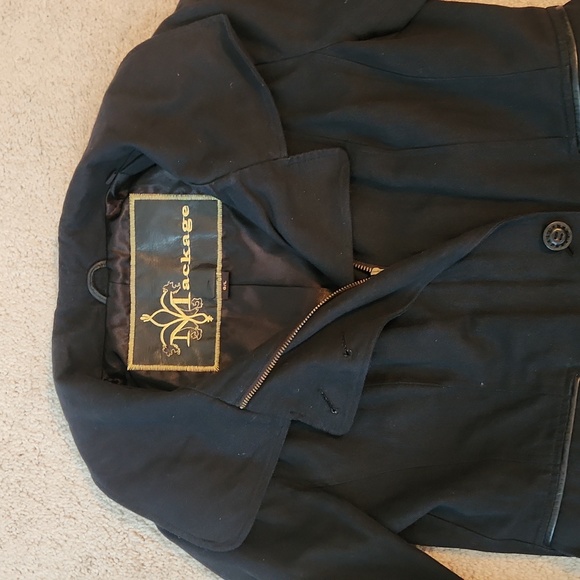 Mackage Black Jacket With Leather Trim - Picture 3 of 16